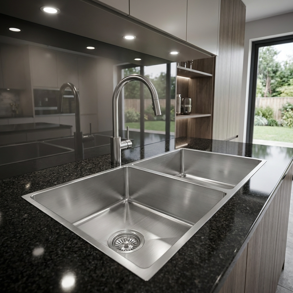 Stainless Steel Kitchen Sink (N01-814WA) thumbnail 2